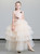 In Stock:Ship in 48 Hours Pink Tulle Backless Flower Girl Dress With Pearls