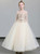In Stock:Ship in 48 Hours Champagne Tulle Long SLeeve Flower Girl Dress