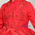 In Stock:Ship in 48 Hours Red High Neck Half Sleeve Flower Girl Dress