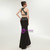 Black Mermaid Two Piece Halter Backless Beading Prom Dress