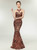 Sexy Burgundy Mermaid Sequins Backless Long Prom Dress