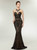 Black Mermaid Sequins Scoop Sleeveless Long Prom Dress