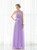 Light Purple Halter Chiffon Backless Pleats Long Bridesmaid Dress