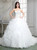 White Ball Gown Organza Sweetheart Ruffle Wedding Dress With Beading