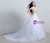 White Ball Gown Tulle Strapless Wedding Dress With Beading Crystal