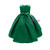 In Stock:Ship in 48 Hours Green Satin Appliques Girl Princess Dresses