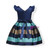 In Stock:Ship in 48 Hours Blue Satin V-neck Short Flower Girl Dress