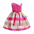 In Stock:Ship in 48 Hours Fuchsia Satin One Shoulder Flower Girl Dress With Bow