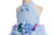 In Stock:Ship in 48 Hours Blue Tulle Lace High Neck Flower Girl Dress