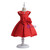 In Stock:Ship in 48 Hours Red Satin Short Flower Girl Dress With Bow