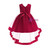 In Stock:Ship in 48 Hours Burgundy Tulle Appliques Flower Girl Dress