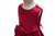 In Stock:Ship in 48 Hours Burgundy Satin Flower Girl Dress With Bow