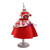 In Stock:Ship in 48 Hours Red Satin Print Christmas Flower Girl Dress