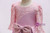 In Stock:Ship in 48 Hours Pink Satin Lace Short Sleeve Flower Girl Dress