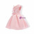 In Stock:Ship in 48 Hours Pink Satin One Shoulder Appliques Girl Dress