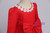 In Stock:Ship in 48 Hours Red Lace Tulle Long Sleeve Flower Girl Dress