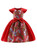 In Stock:Ship in 48 Hours Red Satin Cap Sleeve Appliques Girl Dress