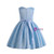 In Stock:Ship in 48 Hours Ligth Blue Satin Appliques Flower Girl