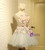 Gray Tulle Appliques Homecoming Dress