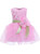 In Stock:Ship in 48 Hours Pink Organza Flower Girl Dress With Flower
