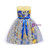 In Stock:Ship in 48 Hours Print Satin Flwoer Girl Dress With Bow