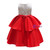 In Stock:Ship in 48 Hours Red Satin Flower Girl Dress With Bow