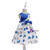 In Stock:Ship in 48 Hours Blue White Cherry Print Flower Girl Dress