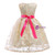 In Stock:Ship in 48 Hours Yellow Lace V-neck Flower Girl Dress