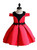 In Stock:Ship in 48 Hours Red Satin Appliques Flower Girl Dress