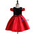 In Stock:Ship in 48 Hours Red Satin Appliques Flower Girl Dress