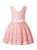 In Stock:Ship in 48 Hours Pink Lace V-neck Flower Girl Dress With Bow