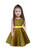 In Stock:Ship in 48 Hours Yellow Lace Flower Girl Dress With Sash