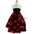 In Stock:Ship in 48 Hours Black Print Flower Girl Dress With Bow