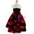 In Stock:Ship in 48 Hours Black Print Flower Girl Dress With Bow