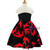 In Stock:Ship in 48 Hours Black Print Flower Girl Dress With Bow
