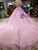 Purple Tulle Sequins Off The Shoulder Appliques Beading Wedding Dress With Train