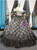 Black And White Ball Gown Off The Shoulder Lace Beading Haute Couture Prom Dresses With Feather