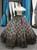 Black And White Ball Gown Off The Shoulder Lace Beading Haute Couture Prom Dresses With Feather