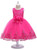 In Stock:Ship in 48 Hours Fuchsia Tulle Lace Appliques Flower Girl Dress