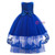 In Stock:Ship in 48 Hours Dark Blue Tulle Flower Girl Dress With Pearls