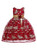 In Stock:Ship in 48 Hours Red Lace Princess Dress With Flower