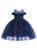 In Stock:Ship in 48 Hours Blue Tulle Sequins Cold Shoulder Flower Girl Dress