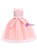 In Stock:Ship in 48 Hours Pink Tulle Butterfly Appliques Flower Girl Dress