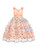 In Stock:Ship in 48 Hours Orange Tulle Embroidery Flower Girl Dress With Pearls