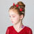 Children's Headdress Red Flower Girl Hair Accessories