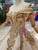 Champagne Ball Gown Tulle Sequins Off The Shoulder Wedding Dress