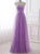 A-Line Lavender Tulle Sweetheart Neck Simple Prom Dress