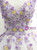 White Tulle Ruffles Long 3D Flower Lace Applique Long Sleeve Quinceanera Dress