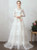 In Stock:Ship in 48 Hours White Tulle Lace Long Sleeve Wedding Dress