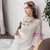 In Stock:Ship in 48 Hours White High Neck Chiffon Casual Wedding Dress